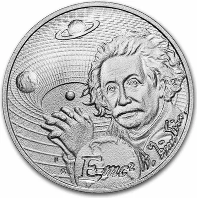Obrázok produktu pre 1 oz strieborná minca Albert Einstein Inspirujúce ikony 2022 strieborná zberateľská minca 9999