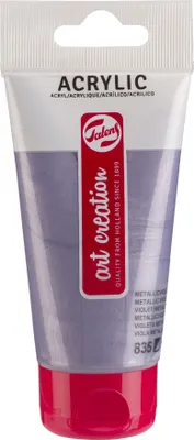 Produktbild von TALENS Art Creation - Acrylfarbe TAC 835 Metallicviolet Tube 75ml | Röhrchen A 75 Milliliter