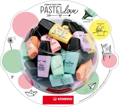 Produktbild von STABILO Textmarker BOSS MINI Pastellove 50er Display