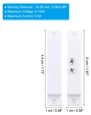 Produktbild von NC Kabelgebundener Tš¹r Alarm Magnetkontakt Sensor 4Stk 0-100v/0.5amp Magnetischer Reed Schalter mit Doppelseitigem Band fš¹r Tš¹r Fenster Wei?