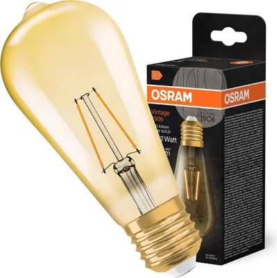 Zdjęcie produktu dla Żarówka LED Dekoracyjna ST64 Edison E27 2.5W = 22W 220lm 2400K Ciepła 300° Vintage 1906 Osram