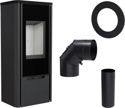 Produktbild von Kaminofen Kratki Enyo 6 kW Schwarz Kamin Ofen Holzkaminofen Holzofen Holz