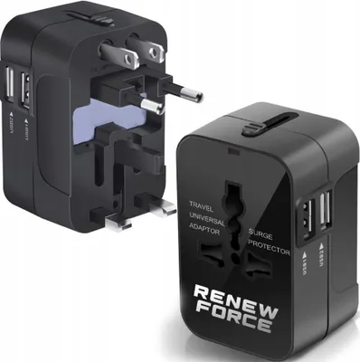 Zdjęcie produktu dla Adapter Podróżny Z Dwoma Portami Usb
