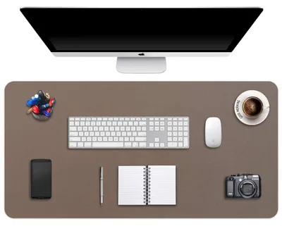 Image de Sous-main de bureau 120x60 cm - Tapis de bureau en cuir synthétique (PU) imperméable, idéal pour la maison et le bureau