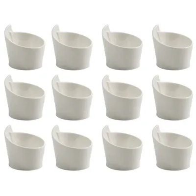 Produktbild von 12er Set Dipschalen WHITE BASICS ROUND D. 5,5cm weiß Maxwell & Williams WA
