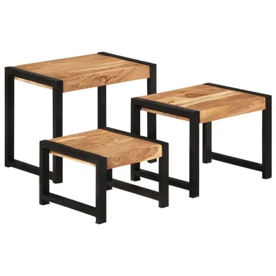 Obrázek produktu pro Hnízdové stolky 3 ks masivní dřevo