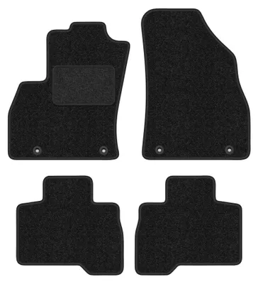 Produktbild von Velours-Fußmatten für Fiat Fiorino III 2007-2017 (Kombivan) – 4-tlg, Anthrazit, passgenau – Wielganizator ANTHRA