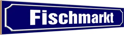 Produktbild von vianmo Holzschild 10x46 cm Fischmarkt Hofladen Marktstand Laden