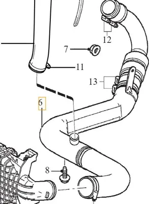 Image de VOLVO C30 C70 S40 V50 gauche Tube de refroidisseur d'air de suralimentation 2.0D OE 30792793
