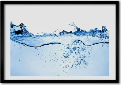 Produktbild von Bild - Bilder - Bilderrahmen - 70 cm x 50 cm - MDF-Rahmen, Wandkunst Wasser