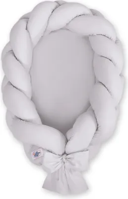 Produktbild von 2-in-1 geflochtener Babykokon - Grau
