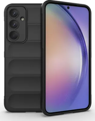 Produktbild von Mobigear Bumpy  Samsung Galaxy A35 Hülle Flexibles TPU Backcover - Schwarz
