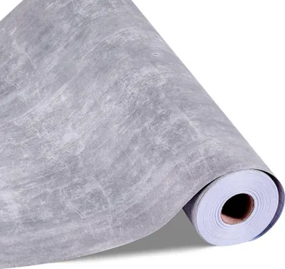 Produktbild von Selbstklebende Tapete 45 cm x 15 m - Industriestil Wandtapete - Möbelfolie & Möbelaufkleber - Dekorative Tapetenrolle für Schlafzimmer, Küche, Büro, Badezimmer - Dunkelgrau