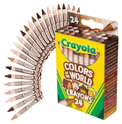 Produktbild von Crayola - Wachsmalstifte 24 Stück - Colors Of The World - Hautfarben Stifte