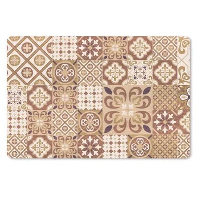 Produktbild von MuchoWow® Mauspad Mousepad Blumen - Figuren - Vintage - Braun - Design 27x18 cm - Mousepads - Maus Mat - Pad - Mausunterlage - Büroartikel - Desk Matten