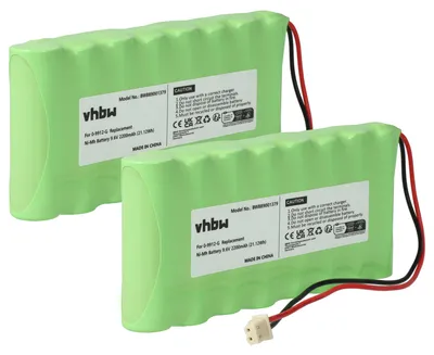 Produktbild von vhbw 2x Akku Ersatz für Visonic GP220AAH8BMX für Alarmanlage, Alarmsystem (2200 mAh, 9,6 V, NiMH)
