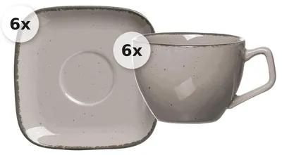 Produktbild von Espressotassen - Set 12 tlg. Casa grau