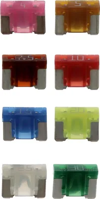 Mini-Flachsicherungen Low Profile, 4–30 A, 58 V, 16 Stück