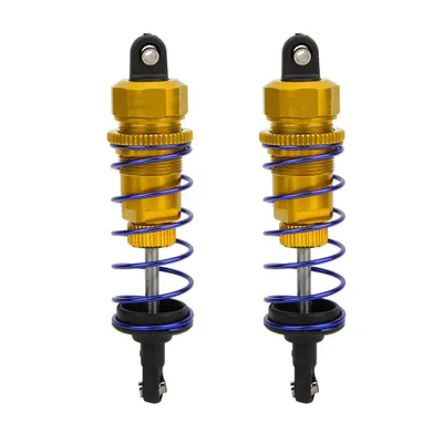 Productafbeelding van 2 stuks 92 mm RC oliedruk-instelbare voorste schokdempers voor ZD-Rennen 7358, schaal 1/10, kleur goud