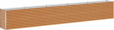 Produktbild von vidaXL Hochbeet Hellbraun 485 x 50 x 68 cm Verzinkter Stahl