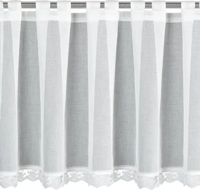 Obrázek produktu pro EUROFIRANY | Záclona - SUZAN - 150x70 cm - Bílá - Elegantní dekorace do okna - S romantickou krajkou