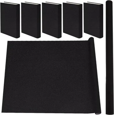Image de Lot de couvertures de livre 43 x 16,5 pouces, noir, pour la reliure et le découpage