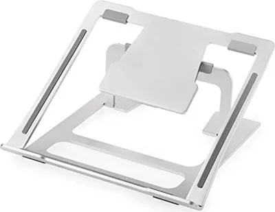 Immagine prodotto di Supporto per laptop in alluminio Supporto per computer, portatile, pieghevole, regolabile, 6 angoli di visualizzazione, compatibile con notebook, laptop e MacBook fino a 15 pollici
