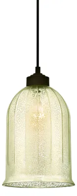 Zdjęcie produktu dla Lampa wisząca z olejowanego brązu i antycznego szkła lustrzanego z 1 źródłem światła