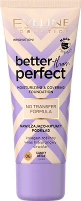 Obrázek produktu pro Eveline Cosmetics Better Than Perfect – make-up, dlouhotrvající efekt, lesklý finiš, Odstín 06 sunny beige