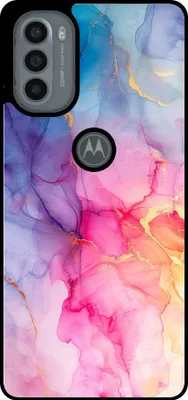 Produktbild von Smartphonica Handytasche passend für Motorola Moto G31 / G41 mit Marmordruck - TPU Rückabdeckung Fall Marmor Design - Regenbogen