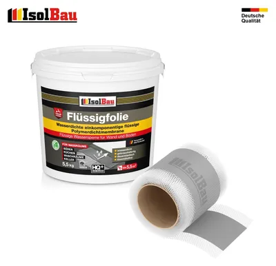 Dichtset Dusche Bad Flüssigfolie 5,5 kg Dichtband Dichtfolie Duschabdichtung