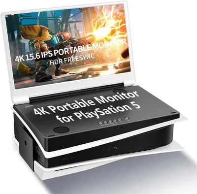 Obrázek produktu pro Přenosný herní monitor, 15,6 palců, rozlišení UHD 4K, pro konzole, s duálním HDMI