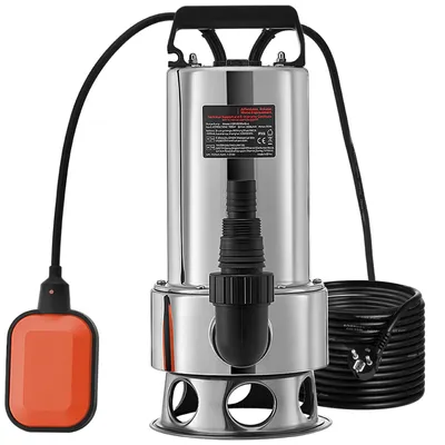 Produktbild von SucceBuy Unterwasserpumpe, 1300W 20000L/H, 10m Kabel, automatischer Schwimmerschalter, Edelstahl und Gusseisen, für schmutziges oder sauberes Wasser, Gartenteiche, Schwimmbäder, Whirlpools