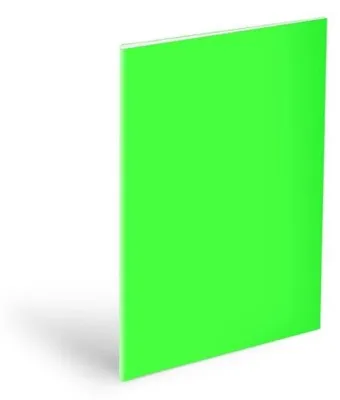 Produktbild von Packung mit A4-Heftumschlägen, neongrün, 180 µm, 10 Stück