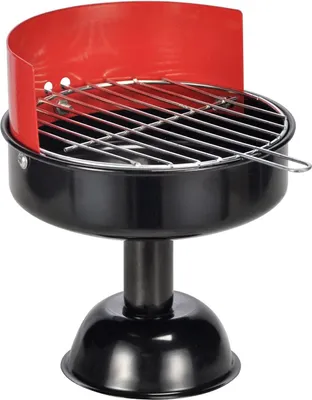 Produktbild von Aschenbecher BBQ/Grill - rot - 13 x 15 cm - Party/Geschenk-Aschenbecher