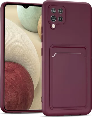 Produktbild von Handyhülle für Samsung Galaxy A42 5G Hülle Silikon Schutzhülle mit Kartenfach Slim Wallet Case, Raspberry