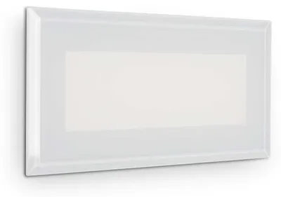 Obrázek produktu pro Venkovní LED nástěnné vestavné svítidlo Ideal Lux INDIO RECESSED 08W 255804 8W 1170 lm 3000 K IP65 19 cm bílé