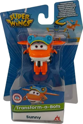 Obrázok produktu pre Super Wings, Mini Sunny, Orange, Transform-a-Bots-2 v 1 Robot a lietadlo, Flyer, zberateľská figúrka