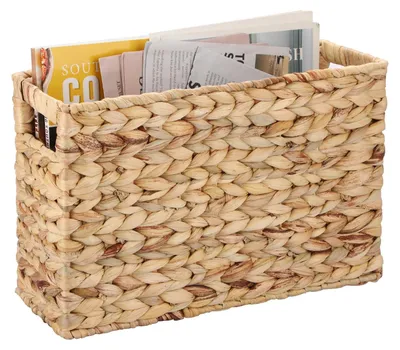 Aufbewahrungskorb aus Wasserhyazinthe, 39,5x14x25,3 cm, braun
