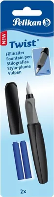 Produktbild von Füllhalter Twist P457M/B M schwarz inkl. 2 Patronen Packung mit 8 Stück