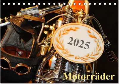 Produktbild von Motorräder (Tischkalender 2025 DIN A5 quer), CALVENDO Monatskalender