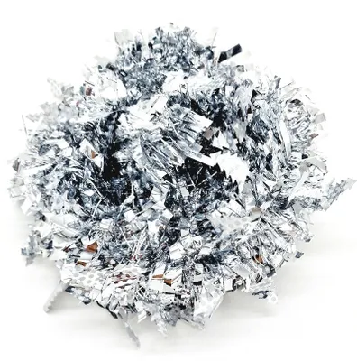 Produktbild von Lametta 5m Girlande Weihnachten Weihnachtsgirlande Christbaumschmuck Deko Breit BF6 Silber