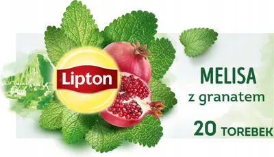 Obrázek produktu pro Čaj Lipton Melisa s granátovým jablkem, 20 sáčků