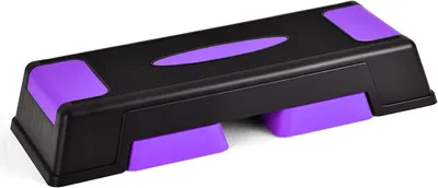 Produktbild von KOMFOTTEU Aerobic-Stepper mit 3 Stufen höhenverstellbar, Schritt für das Training zu Hause, rutschfest, Stepper-Sport-Plattform für Fitnessstudio, Belastung 150 kg, 71 x 28 x 12/17/22 cm