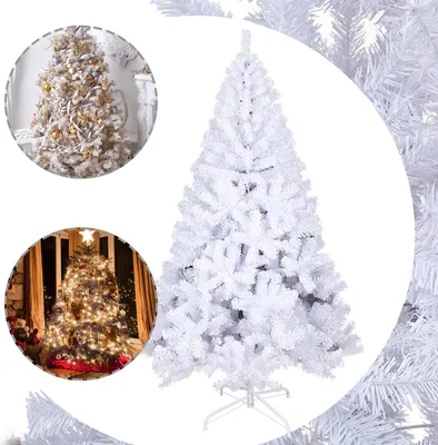 Image de Jopassy Sapin de Noël avec LED à l'intérieur Sapin artificiel décoratif blanc 180cm RGB
