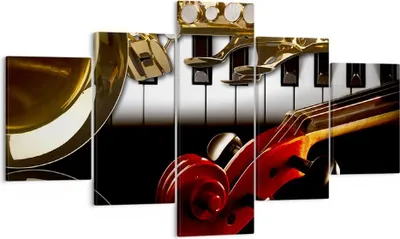 Produktbild von Bild auf Leinwand - Leinwandbild - Klaviertasten Musik Instrumente - 125x70cm - Wand Bild - Wanddeko - Leinwanddruck - Bilder - Kunstdruck - Leinwand bilder - Wandkunst - EA125x70-2679
