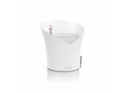 Obrázek produktu pro Samozavlažovací obal na na orchideje Lechuza Orchidea matný plast Ø 18 x 20 cm bílý, včetně zavlažovacího systému, vložky na rostliny a indikátoru hladiny vody