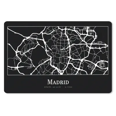 Produktbild von MuchoWow® Schreibtischunterlage Madrid - Karte - Stadtplan 60x40 cm - XXL Mauspad - Großes Mauspad