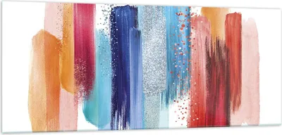 Produktbild von Bilder auf glas - Einteilig - Abstraktion Farben Gürtel - 100x40cm - Glasbilder - Wandbilder - Bilder - Wanddekoration aus Glas - Glas Bilder - Wandbild auf Glas - GAB100x40-4330