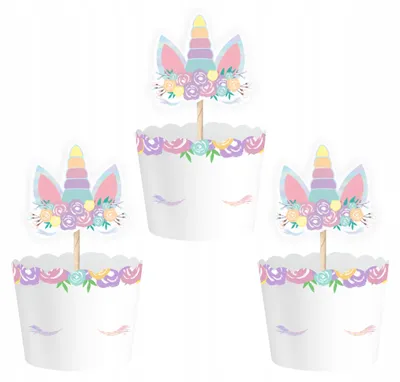 Obrázek produktu pro Košíčky a zápich na muffiny Unicorn 6ks - Party Pal